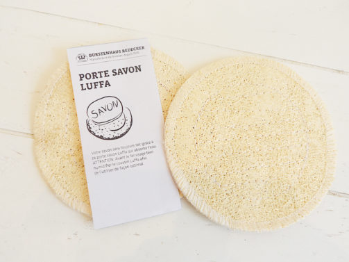 Tapis porte-savon en luffa - rond