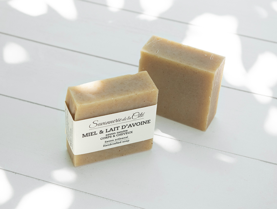 Miel & Lait d'avoine - savon corps & cheveux