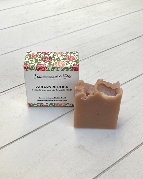 Argan & Rose - Savon petit format avec emballage individuel - 55g