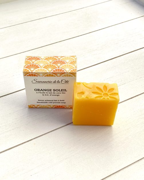 Orange Soleil - Savon petit format avec emballage individuel - 55g